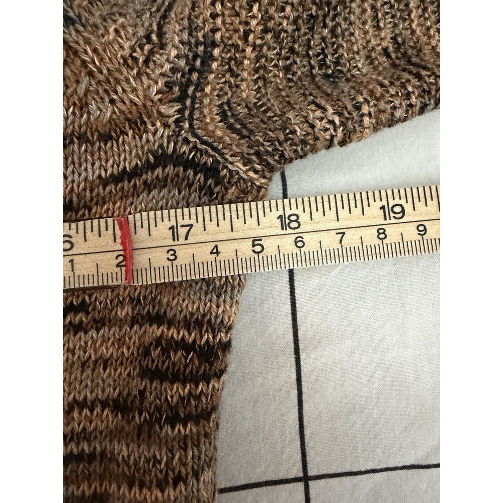 NIC+ZOE Multicolor Textured Knit V Neck Cardigan Sweater Women's M Braided Trim - Picture 16 of 16